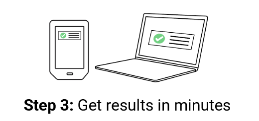 Step 3: Get results in minutes illustration